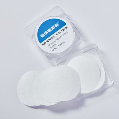 qualité  Hydrophobic Polytetrafluoroethylene PTFE Membrane Disc Filter 0.45µm 25mm Dia usine