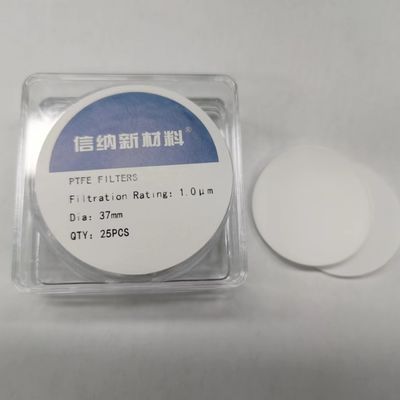 1.0um Filtre à membrane PTFE hydrophile pour la filtration de liquide en laboratoire